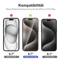 NEW'C tvrdené sklo na displej iPhone 15 Pro Max 9H, s aplikačným nástrojom - 3 ks 2