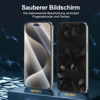 NEW'C tvrdené sklo na displej iPhone 15 Pro Max 9H, s aplikačným nástrojom - 3 ks 5