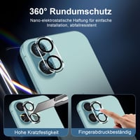 NEW'C Tvrdené sklo na iPhone 16 6,1" (2 ks) + Ochranné sklo na fotoaparát (2 ks) – tvrdosť 9H, odolné proti poškriabaniu 4