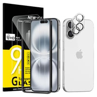 Protecție ecran din sticlă securizată New'C pentru iPhone 16 Plus cu protecție pentru cameră 1