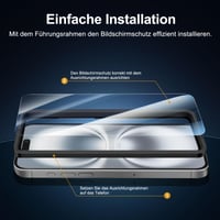 Protecție ecran din sticlă securizată New'C pentru iPhone 16 Plus cu protecție pentru cameră 3
