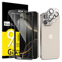 Protecție ecran din sticlă securizată New'C pentru iPhone 16 Pro cu protecție pentru cameră - Folie din sticlă securizată premium 1