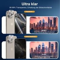 Protecție ecran din sticlă securizată New'C pentru iPhone 16 Pro cu protecție pentru cameră - Folie din sticlă securizată premium 7