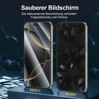 Protecție ecran din sticlă securizată New'C pentru iPhone 16 Pro cu protecție pentru cameră - Folie din sticlă securizată premium 5