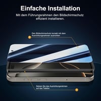 NEW'C iPhone 16 Pro Üvegfólia Szett 2db Adatvédelmi + 2db Kamera Védelem - 16 Pro 6,3 Zoll, black 3