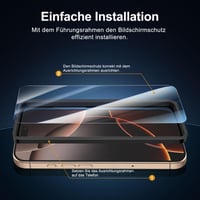 NEW'C Tvrdené sklo na displej pre iPhone 17, 17 Pro a 16 Pro (6,3") – tvrdosť 9H, HD priehľadnosť, odolné proti poškriabaniu, s inštalačným nástrojom – 3 ks 3