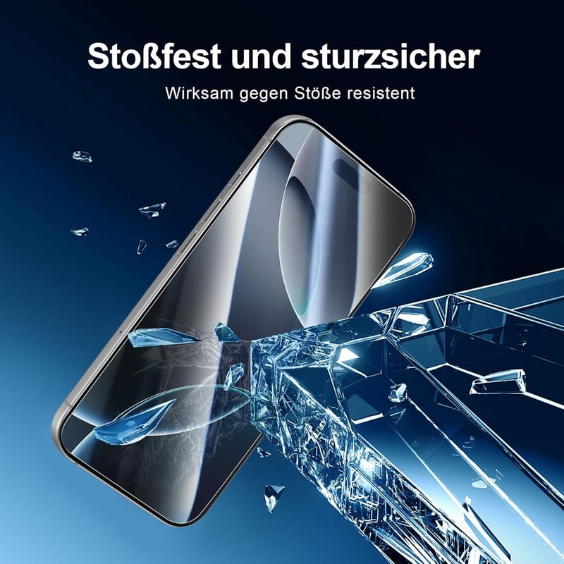 NEW'C iPhone 17 Pro Max / 16 Pro Max edzett üveg képernyővédő 9H keménység 3db - 17 Pro Max /16 Pro Max 6,9 Zoll, transparent
