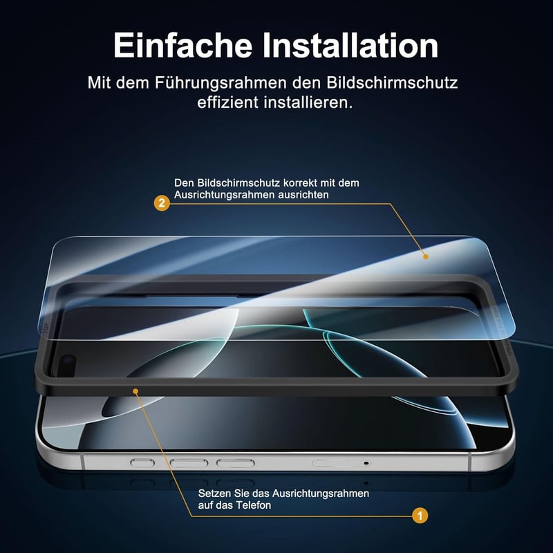 NEW'C iPhone 17 Pro Max / 16 Pro Max edzett üveg képernyővédő 9H keménység 3db - 17 Pro Max /16 Pro Max 6,9 Zoll, transparent