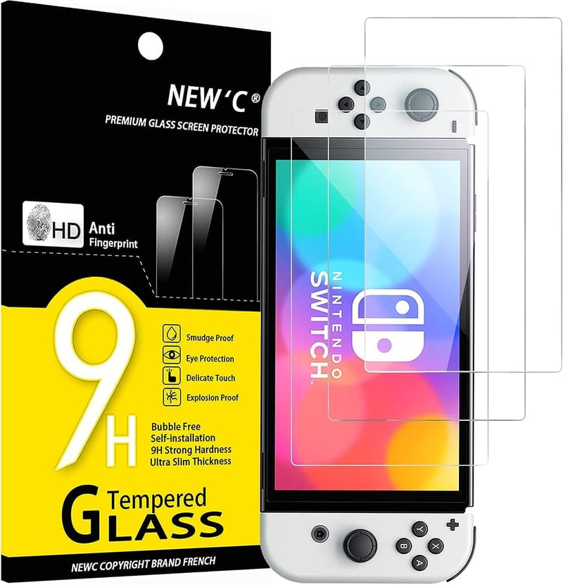 Ochranné tvrdené sklo na displej NEW'C pre Nintendo Switch OLED – 3 ks