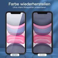 NEW'C Ochranné tvrdené sklo na iPhone 11 a iPhone XR, 28-stupňový uhol ochrany súkromia, tvrdosť 9H, bez bublín, 3 ks 8