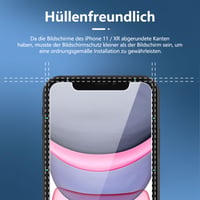 NEW'C Ochranné tvrdené sklo na iPhone 11 a iPhone XR, 28-stupňový uhol ochrany súkromia, tvrdosť 9H, bez bublín, 3 ks 3