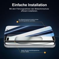 NEW'C Ochranné sklo na ochranu súkromia pre iPhone 16 / iPhone 15 (6,1 palca) – Anti-Spy tvrdené sklo, čierne, 3 ks, odolné proti poškriabaniu, jednoduchá inštalácia 3