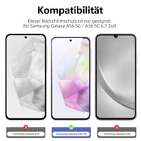 NEW'C tvrdené sklo na displej pre Samsung Galaxy A56 5G / A36 5G – 3 ks 2