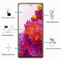 New'C Tvrdené sklo na Samsung Galaxy S20 FE / S20 FE 5G, 2 kusy – tvrdosť 9H, ultratenké 0,33 mm, HD, odolné voči poškriabaniu 2