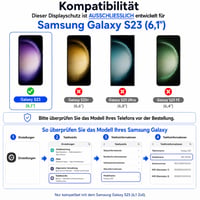 Folie de Protecție din Sticlă Securizată NEW'C pentru Samsung Galaxy S23 - Pachet de 3 bucăți, Duritate 9H, Ultra Subțire 0,26 mm, Transparență HD, Rezistentă la Zgârieturi 2