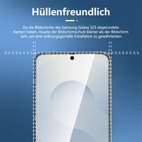 New'C tvrdené sklo na Samsung Galaxy S25 - balenie 3 ks, tvrdosť 9H, HD, odolné proti poškriabaniu, ultra číre 3