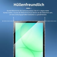 NEW'C Samsung Galaxy Tab A11+ üvegfólia 2db, 9H keménység, HD tiszta képernyővédő - A11+ 11 Zoll, transparent 3