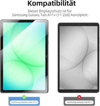 NEW'C Samsung Galaxy Tab A11+ üvegfólia 2db, 9H keménység, HD tiszta képernyővédő - A11+ 11 Zoll, transparent 2