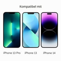 Ochranné tvrdené sklo New Horrizon pre iPhone 14 / 13 / 13 Pro (6,1") – 6 ks, tvrdosť 9H, čierny rám, odolné voči poškriabaniu 4