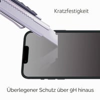 Ochranné tvrdené sklo New Horrizon pre iPhone 14 / 13 / 13 Pro (6,1") – 6 ks, tvrdosť 9H, čierny rám, odolné voči poškriabaniu 7