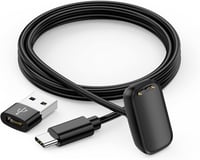 NEW POW USB-C Mágneses Töltőkábel Fitbit Charge 6/5/Luxe Okosórákhoz - 1m Töltőállomás USB-C/USB-A Adapterrel 2