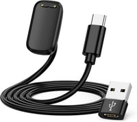 NEW POW USB-C Mágneses Töltőkábel Fitbit Charge 6/5/Luxe Okosórákhoz - 1m Töltőállomás USB-C/USB-A Adapterrel 1