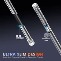 Puzdro New&Teck na Samsung Galaxy A14 4G/5G, priehľadný silikónový TPU kryt + 2 ks tvrdené sklo na ochranu displeja, so zosilnenými rohmi 5