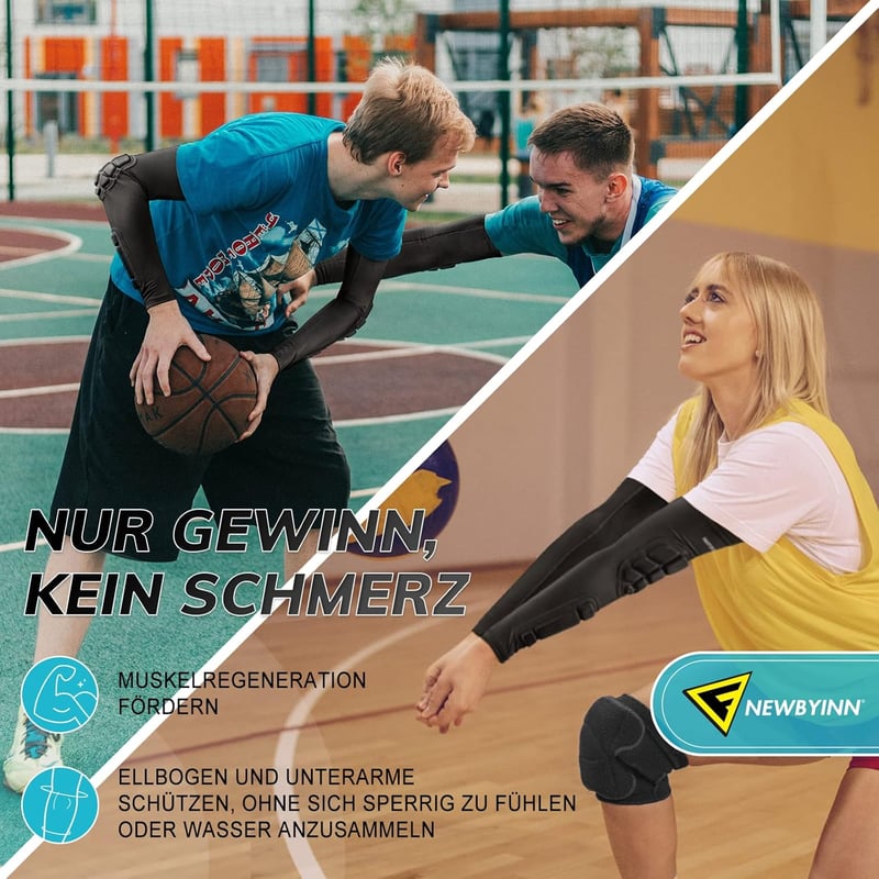 Newbyinn Párnázott Könyökvédő 2 Darab, Sportoláshoz Ideális Alkarmeleg