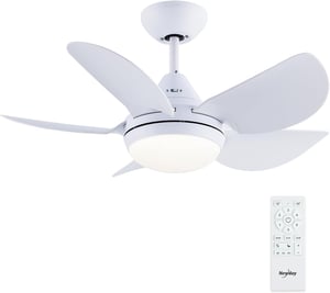 Newday mennyezeti ventilátor világítással, távirányítóval, 5 lapát - fehér - 106 cm