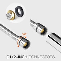 Newentor Zuhanyfej 1,5 m Csővel 6 Spray Móddal Krómozott 5