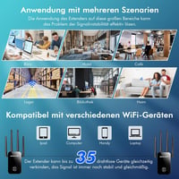 NEWFAST 1200 Mbps Dual-Band WiFi jelerősítő repeater 2.4 és 5 GHz routerhez, vezeték nélküli internet bővítő készülék 5