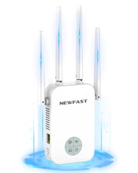 NEWFAST AC1200 WiFi repetitor Dual Band, s 4 antene, WPS, pametni zaslon - bijeli 1