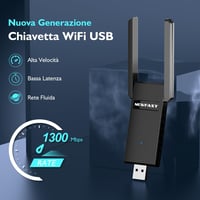 NEWFAST NF-U327 WiFi USB adapter 1300 Mbps, kétsávos 5GHz/2.4GHz, WPA3 2