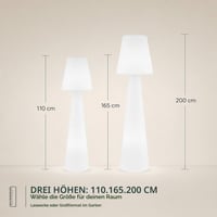 Newgarden Lola 110 LED podna lampa za vanjsku i unutarnju upotrebu, bijela, 6000K hladno bijelo svjetlo, IP65, E27, 15W, 110 cm 3