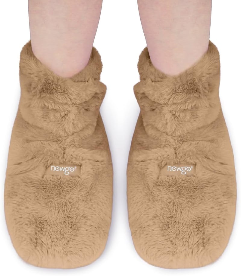 NEWGO Gabonás Fűtött Papucs Mikrohullámú Meleg Zokni Lábmelegítő Unisex