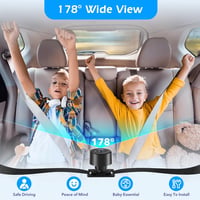 NewHail 7 hüvelykes 1080p bébikocsi autós tolató kamera tolatókamera IR éjjellátó 178 fokos széles látószög IPS kijelző bébi hátulnézethez 3