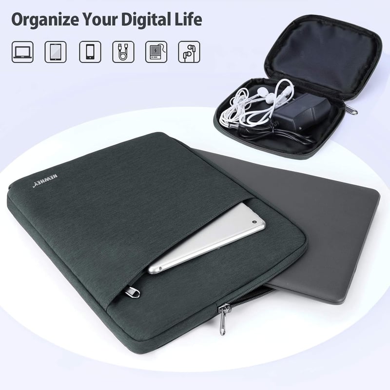 NEWHEY 15 Inch Laptop Sleeve Vízálló Ütésálló Notebook Táska Szürke