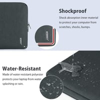 NEWHEY 15 Inch Laptop Sleeve Vízálló Ütésálló Notebook Táska Szürke 4