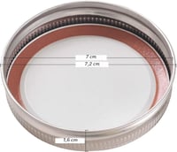 Newk 24 szett széles szájú befőttesüveg fedél és zárógyűrű 86 mm szilikon tömítéssel 24 fedél 24 gyűrű kompatibilis Ball Kerr ezüst 2