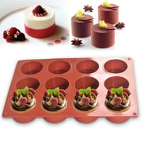 Newk valcová silikónová forma na pečenie, 2 balenia, 12 otvorov – cake pops, mydlo, čokoláda, bomba do kúpeľa, tvarohový koláč – 24,4 x 17,5 x 2,5 cm, hnedá 2