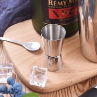 Newk IH03 rozsdamentes acél kétfejes bormérő 30 ml akril betéttel, koktél jigger 6