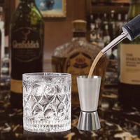Newk IH03 rozsdamentes acél kétfejes bormérő 30 ml akril betéttel, koktél jigger 4
