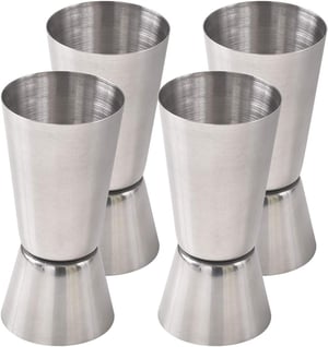 Newk IH03 koktel jigger, nehrđajući čelik - 15 i 30 ml, set od 4 komada