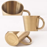 Newk Tyrant Gold rozsdamentes acél fogantyús dupla falú bögre 300 ml italkupa BBQ, otthon, iroda, parti 4