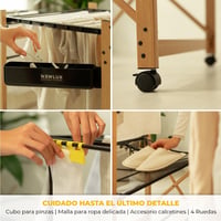 Uscător de rufe pliabil Newlux V35 XXL 30 m, 3 niveluri, cu roți - negru - 176x61x104 cm 4
