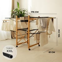Uscător de rufe pliabil Newlux V35 XXL 30 m, 3 niveluri, cu roți - negru - 176x61x104 cm 5