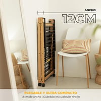 Uscător de rufe pliabil Newlux V35 XXL 30 m, 3 niveluri, cu roți - negru - 176x61x104 cm 3