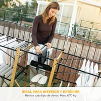 Uscător de rufe pliabil Newlux V35 XXL 30 m, 3 niveluri, cu roți - negru - 176x61x104 cm 7