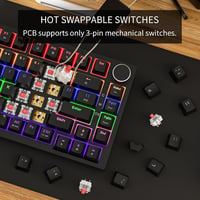 Newmen GM326 Mechanikus Gamer Billentyűzet 75% TKL USB-C LED 5