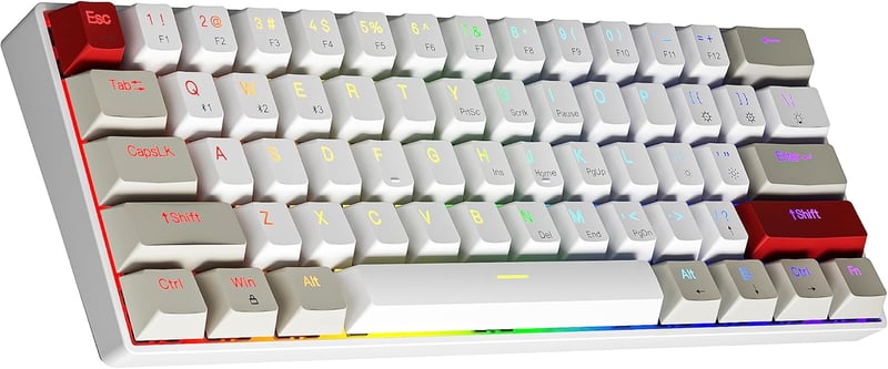 Newmen GM610 Wireless Mechanikus Gamer Billentyűzet 60% RGB LED Barna Kapcsoló